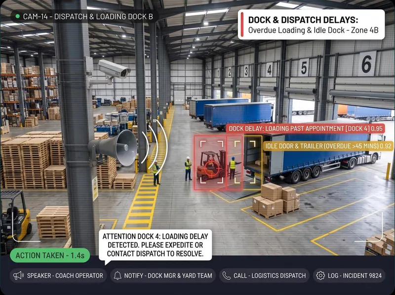 Dock & dispatch delays detected by Vision AI