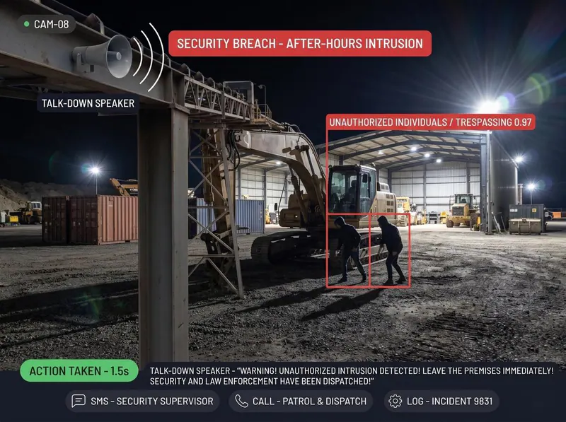After-hours intrusion at a mine workshop
