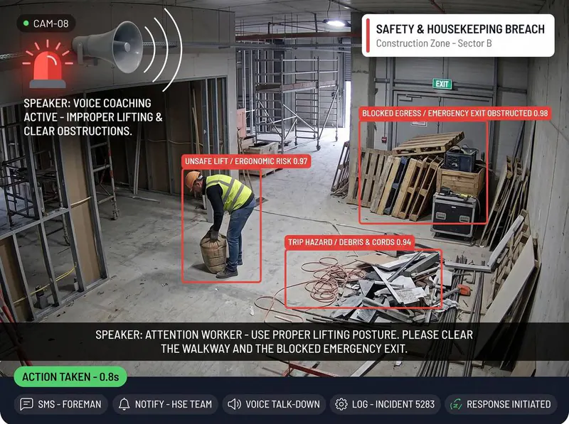 Housekeeping & egress detected by Vision AI