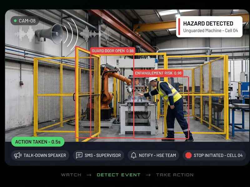 Machine guarding detected by Vision AI