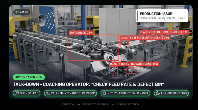 Defects & bottleneck detected by Vision AI