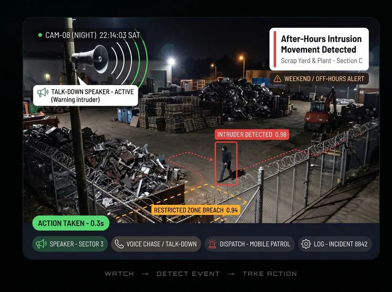 After-hours breach detected by Vision AI