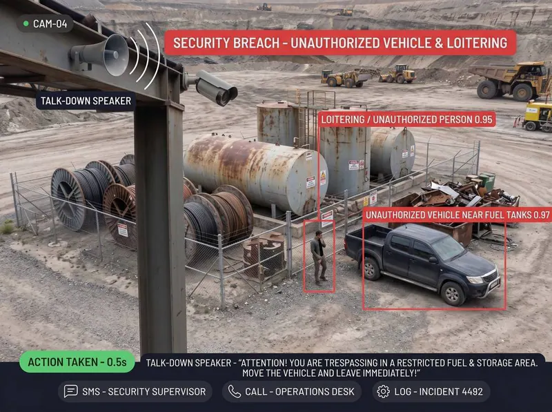 Fuel & cable store detected by Vision AI