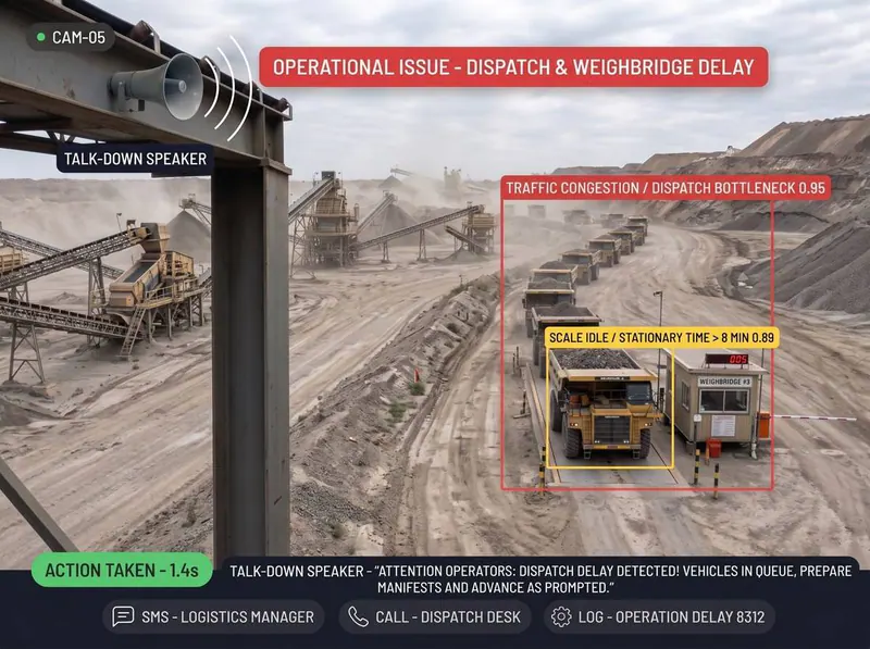 Weighbridge delay detected by Vision AI