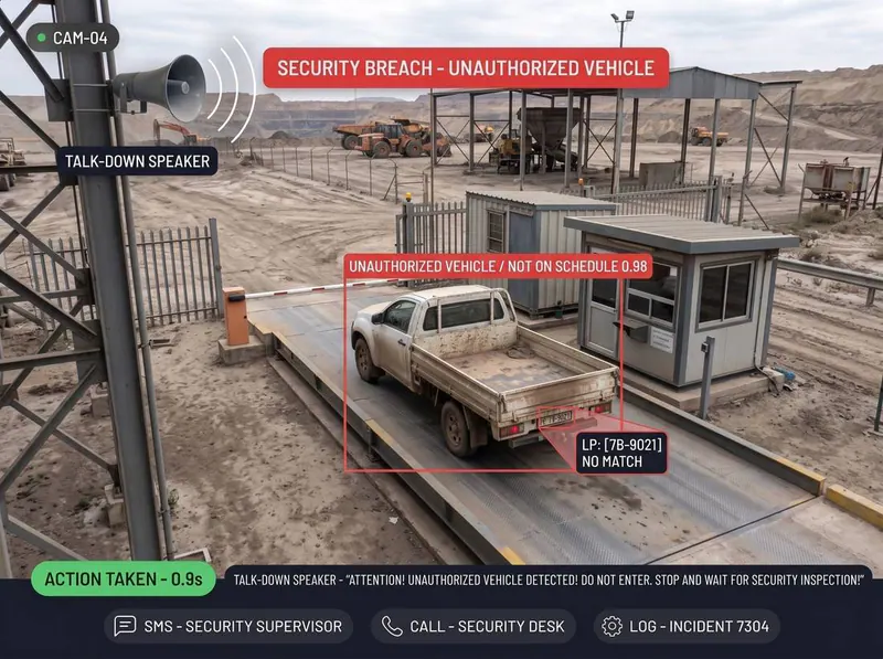 Unscheduled vehicle detected by Vision AI