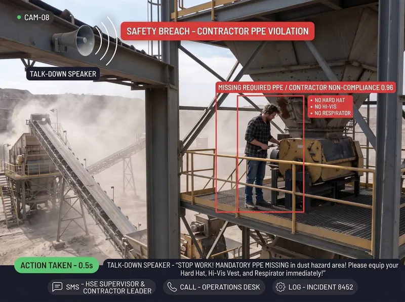 Contractor PPE detected by Vision AI