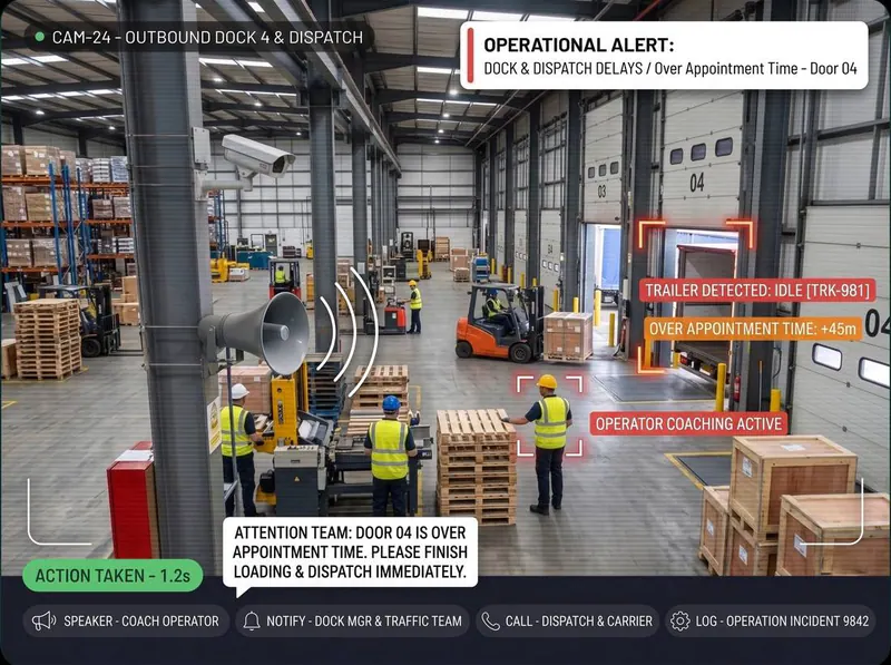 Trailer past appointment detected by Vision AI